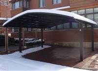 Cochera Exterior Resistente al Viento, Cochera de Aluminio y Policarbonato Anti-UV para Uso en Todo Tipo de Clima