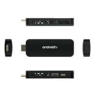 Micro TV Box con Android 9.0, 4GB+64GB, WiFi5, 4K HDR/H265 para OTT, Control Remoto Inalámbrico, IPTV, Color Negro