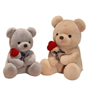 Bán buôn dễ thương Gấu bông với hoa hồng tốt nhất Valentine của món quà ngày hugable đồ chơi sang trọng đầy với PP bông - Product Image 1