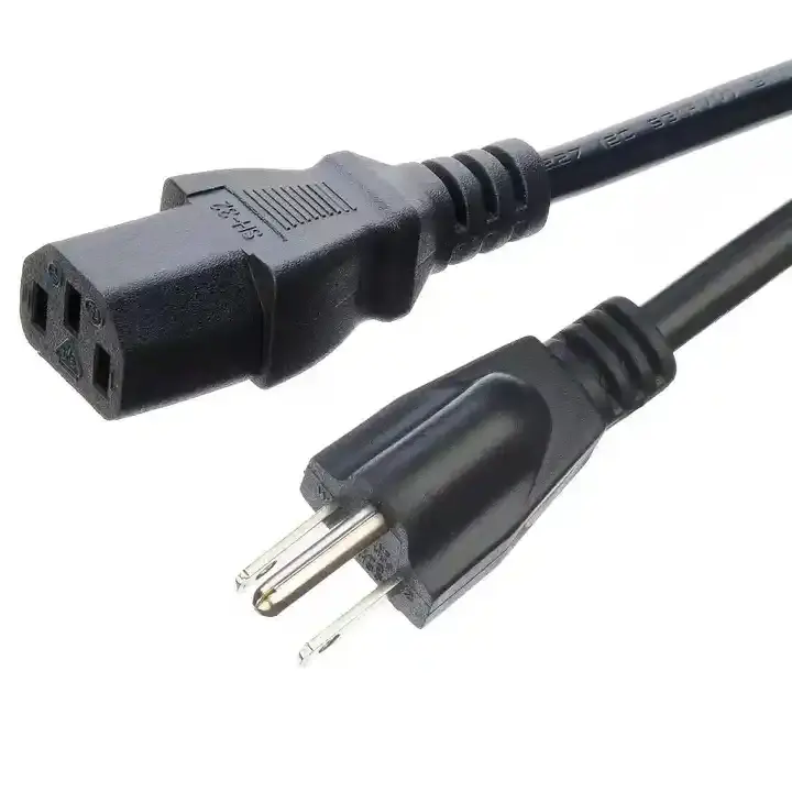 etl listed approved 3X18AWG 1.5 M c13 power cord NEMA plug power cord with c13 connector for computer usage