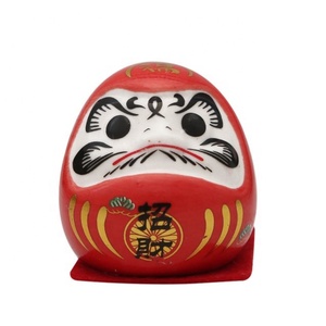 Mini figurine japonaise Bodhidharma mignonne en <span class=keywords><strong>porcelaine</strong></span>, cadeau, petite figurine en céramique, chat porte-bonheur, mini poupées Daruma pour voiture, 1,5 pouce - Product Image 3