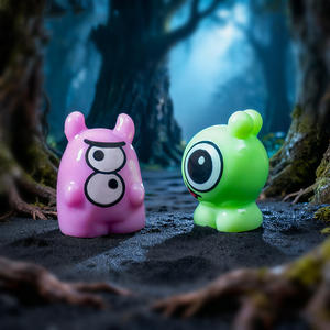 Accessoires de jardin miniature pour elfes et fées, figurines de monstres en résine miniature pour cadeaux de fête, cadeaux d'anniversaire, décoration pour slime - Product Image 4