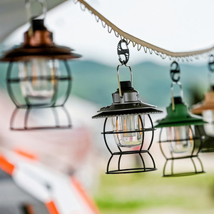 Outdoor Retro Camping Lantern Led Rechargeable Warm White Portable <b>Hanging</b> Light For <b>Tent</b> Outdoor Use - Product Image 2