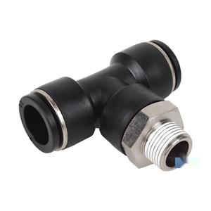 Raccordo filettato in plastica - raccordo a T, design robusto, compatibile con tubi M-5, ideale per connessioni in impianti - Product Image 1