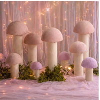 Décoration personnalisée de champignons géants pastel, accessoire de champignon fantaisie surdimensionné pour mariage, fête, vitrine de centre commercial