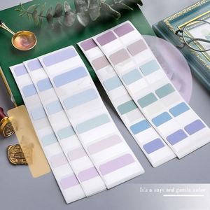 กระดาษโน้ตแบบมีกาวในตัวสีมอรันดีแบบขายส่ง แถบแบ่งหน้าแบบเรืองแสง PET สำหรับสมุดบันทึก แพลนเนอร์ และออร์กาไนเซอร์ - Product Image 5