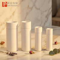 Kemasan Kosmetik Perawatan Kulit dari Kardus Berlapis Lilin Anti Minyak, Tabung Lip Balm Dorong dari Kertas Kraft Daur Ulang Biodegradable Khusus
