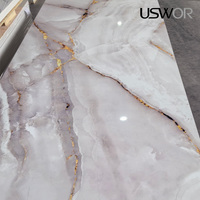 Panneau mural décoratif en PVC flexible imitation marbre, résistant à l'humidité et aux UV, pour crédence de cuisine, découpable sur mesure