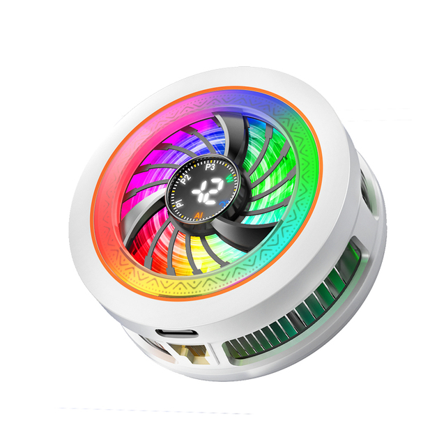 Detachable Back Clip Magnetic Attraction Ring Light Gaming Mobile Cooling Fan Cooler for Phone