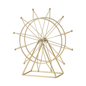 Ornement de grande roue rotative Mystic Arts en métal doré avec lumières LED, décoration de bureau pour la maison et le bureau - Product Image 3