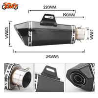 Silencieux universel modifié 51 mm pour moto 250SR GSX250R NINJA400 ZX6R10RZ900Z800