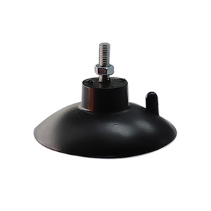 Support à ventouse en caoutchouc noir M6 de 8,4 cm pour tige filetée, pour meubles et verre - Product Image 1