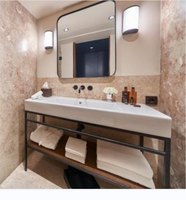 Support Per Lavabo in Acciaio Support de lavabo en acier inoxydable en bronze foncé Base de vanité de salle de bain Structure Lavabo