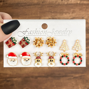 Hot Selling Christmas Festival Gift Earrings for Women Snowflake Socks Christmas Tree Santa Claus <strong>Tootsie</strong> <strong>Roll</strong> Hallow - Product Image 5