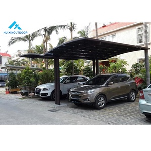 Cochera de dos modelos de metal con <span class=keywords><strong>techo</strong></span> de aluminio, parasol para coche de invierno, cochera de <span class=keywords><strong>techo</strong></span> de <span class=keywords><strong>policarbonato</strong></span> - Product Image 2