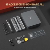 ATuMan DUKA USB 95 en 1, ensemble de tournevis électriques de précision, écran visuel, contrôle à 3 vitesses et tapis magnétique, outil de réparation, perceuse au lithium
