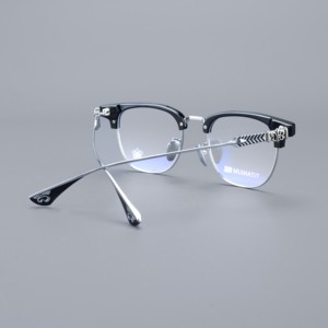 Lunettes unisexes demi-cerclées ovales en titane doré, légères et durables, design sans monture, verres de prescription, <span class=keywords><strong>correction</strong></span> <span class=keywords><strong>optique</strong></span> pour la myopie - Product Image 4
