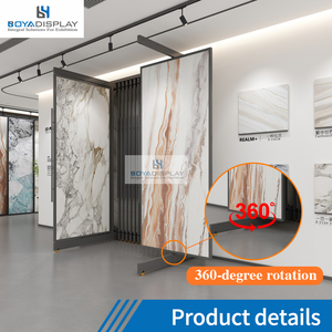 Pull-Out 360 Degree Rotating Decorative <strong>Wall</strong> Panels Ceramic Tile Slab Stone 3d Pvc Marble Sheet <strong>Display</strong> Rack Stand For Showroom - Product Image 6