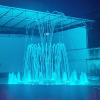 Fuente de Agua Musical y Danzante LED Comercial ShuiLiHua con Construcción de Acero Inoxidable, Diseño Tropical para Uso en Exteriores
