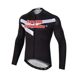 Camiseta de Ciclismo de manga larga lisa con logotipo personalizado, camiseta de ciclismo Premium para bicicleta de carretera Oem - Product Image 1