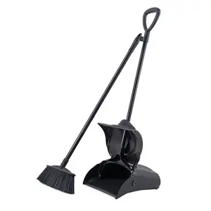 Standing Upright Broom Dustpan Set With Lid Lobby Cleaning Broom Dustpan