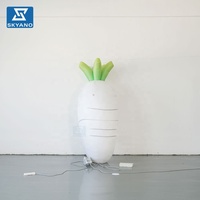 Modèle de radis gonflable géant pour la publicité commerciale en extérieur, décoration, accessoire de légume gonflable