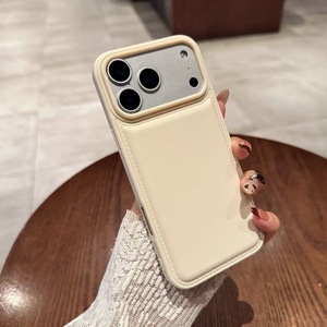 เคสสำหรับ iPhone 17 Pro Max เคสหนังเทียมคุณภาพสูง เนื้อนุ่ม ดีไซน์รูใหญ่เรียบง่าย ป้องกันการกระแทก - Product Image 1