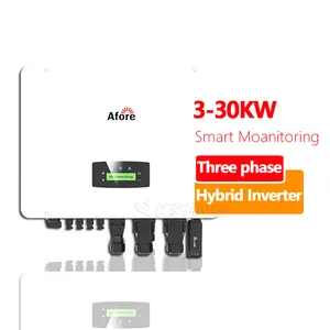 Buen precio Afore 8kw 10kw 12kw 15kw 20kw 30kw inversores híbridos solares trifásicos con controlador MPPT