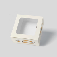Boîtes à gâteaux personnalisées haut de gamme avec finition brillante, couvercle transparent, emballage pour cupcakes aux fraises, boîte à biscuits