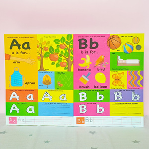 Inglés pintura alfabeto letra ABC práctica escritura ejercicio libro preescolares limpiar actividad libros hechos papel duradero - Product Image 4