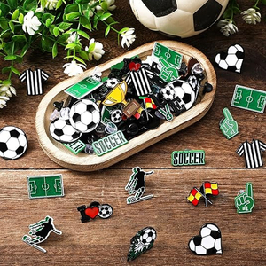 Set di Spille da Bavero <span class=keywords><strong>Personalizzabili</strong></span> con Stemma della Squadra di Calcio All'Ingrosso Distintivi per Club Stampati UV Spille da Calcio in Smalto Morbido - Product Image 2