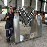 Mélangeur en V en acier inoxydable pour poudres chimiques et aliments secs, équipement de mélange de 100 L