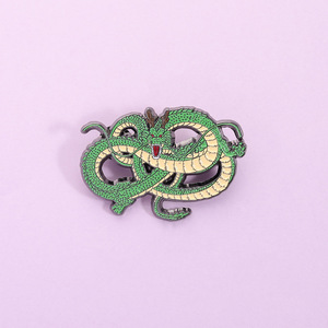Pin de Aleación de Zinc con Forma de Dragón <span class=keywords><strong>Shenlong</strong></span>, Diseño de <span class=keywords><strong>Anime</strong></span>, Accesorio de Tela Personalizado - Product Image 1