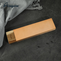 Angele Kit de couteaux en cuir double face pour affûter les couteaux Aiguisoir de couteaux Pierre à polir Composé inclus