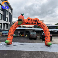 Arche gonflable géante personnalisée en forme de mangue pour publicité extérieure en centre commercial, accessoires décoratifs gonflables avec souffleur