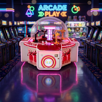 Machine de jeu d'arcade 'Fête des fruits' à 5 joueurs, thème Île, en matériaux verre et PVC, à monnayeur, pour aires de jeux pour enfants