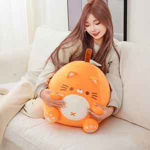 Bantal Boneka Kucing Oranye Super Lembut dan Lucu dengan Isian Kapas PP 50cm Merek MEIWEN Unisex - Product Image 4