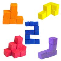 Ensemble de démarrage révolutionnaire de cubes en mousse EVA, couleurs assorties, blocs de construction collants, jouets éducatifs de puzzle, thème animaux et nature
