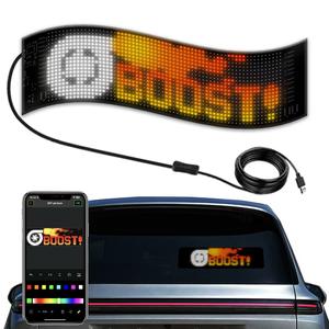 Écran LED flexible RGB pour voiture, panneau LED de voiture pliable et étanche avec contrôle par application Bluetooth, câble de 5 m - Product Image 2