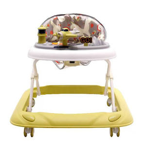 Uçak oyuncak çocuklar ile katlanabilir bebek yürüteci tekerlekler ile Sit-To-Stand öğrenme yürüyüş plastik çerçeve - Product Image 1