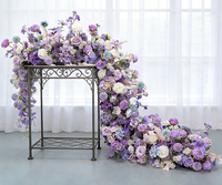 Vente flash - Chemin de table en soie de luxe multicolore à fleurs pour la décoration de table de mariage et la mise en scène d'événements