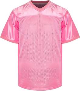 Áo bóng bầu dục Mỹ ngắn tay bán buôn, chất liệu lưới polyester thoáng khí, đồng phục thể thao tập luyện, nhiều màu sắc, trơn không in - Product Image 2