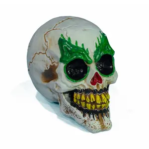 Halloween And Day Of Death Prop 6.7" Length Painted Skull For Halloween Haunted House Decoration