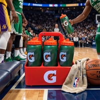 Bouteille de sport Gatorade personnalisée de 1000 ml (32 oz) à compression souple pour le stockage d'eau potable en extérieur, compatible eau bouillante