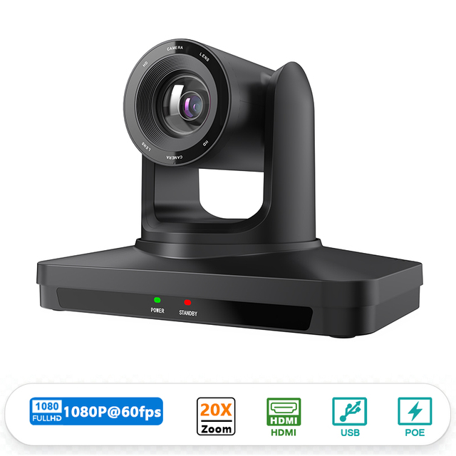 Manufacturer Wholesale 1080p60 Video Conference System 20x Optical Zoom PTZ Camera AI Tracking USB 3.0 for Church Worship
