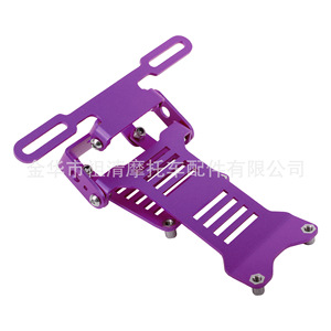 Soporte de matrícula ZUQING Extreme Bee UB-126 dorado, marco de soporte trasero ajustable para motocicleta - Product Image 4