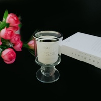 Porte-bougie en quartz transparent de style européen haut de gamme, forme géométrique, ambiance chaleureuse, dîner aux chandelles, décoration de mariage