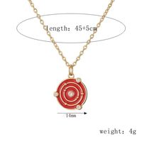 MIENTER Colliers Soleil Pendentif Or Rouge Haute Qualité Émail Collier Femme