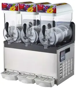 Yeni ticari kullanım pürüzsüz buzlu içecek makinesi/3 tankları Slush yapma makinesi