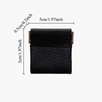 Pochette à bijoux en cuir PU, fermeture automatique à pression, couleurs assorties, anti-poussière, rangement pratique pour boucles d'oreilles et bagues